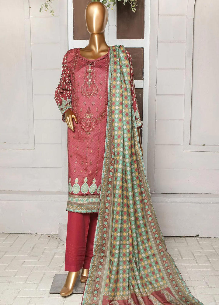 HZ Textiles Embroidered Lawn Suits Unstitched 3 Piece HZ23PCH-2 PEC-0144 - Summer Collection