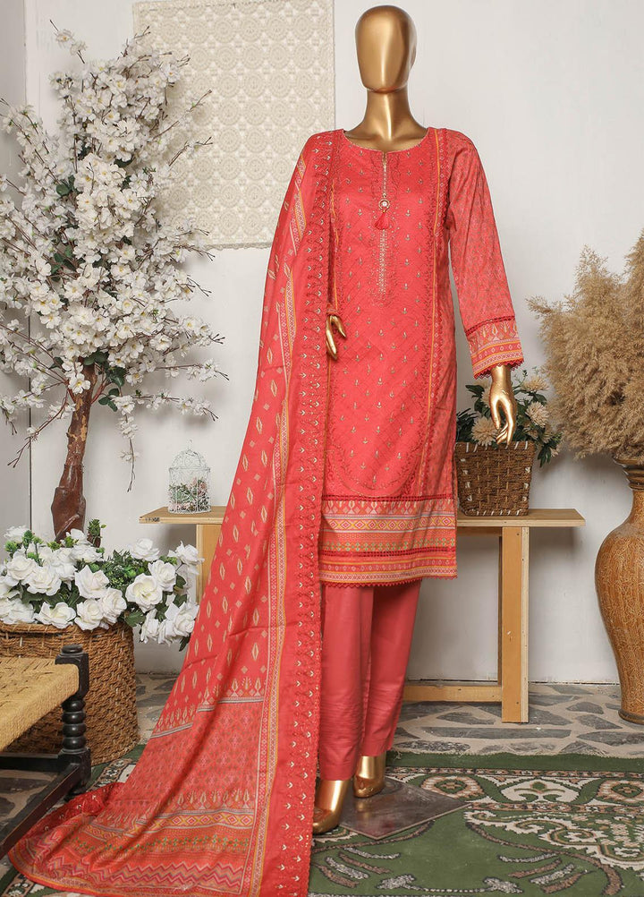 HZ Textiles Embroidered Lawn Suits Unstitched 3 Piece HZ23PCH-3 PEC-0248 - Summer Collection