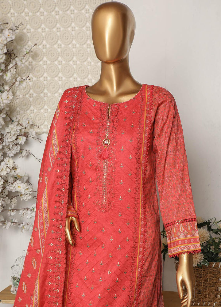 HZ Textiles Embroidered Lawn Suits Unstitched 3 Piece HZ23PCH-3 PEC-0248 - Summer Collection