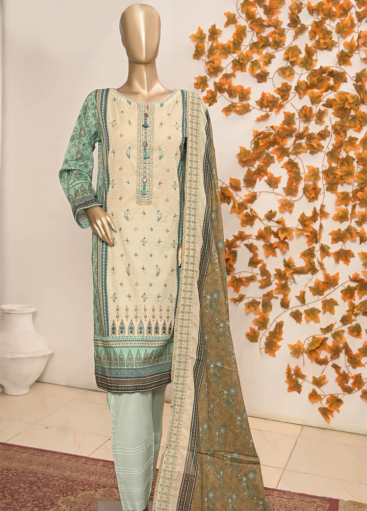 HZ Textiles Embroidered Lawn Suits Unstitched 3 Piece HZ23PCH-3 PEC-2303 - Summer Collection