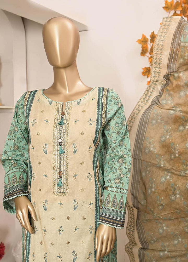HZ Textiles Embroidered Lawn Suits Unstitched 3 Piece HZ23PCH-3 PEC-2303 - Summer Collection