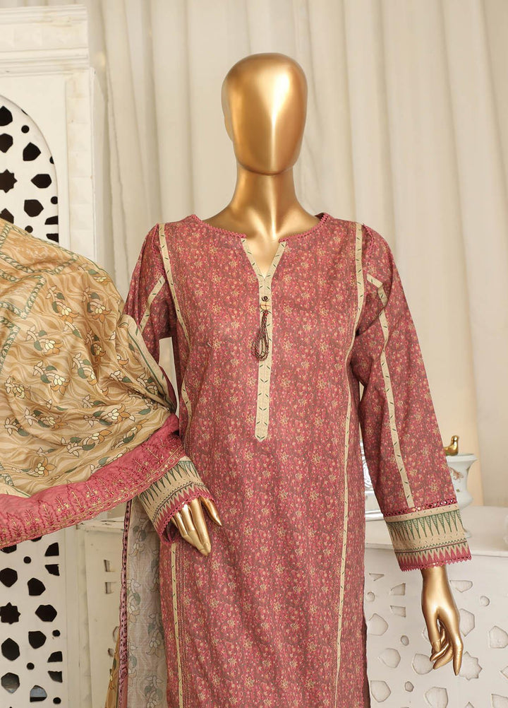 HZ Textiles Embroidered Lawn Suits Unstitched 3 Piece HZ23PCH-3 PEC-2308 - Summer Collection