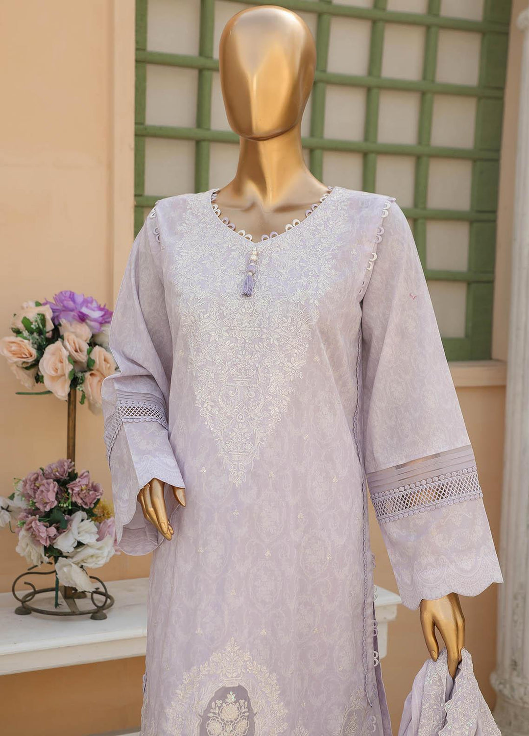 HZ Textiles Embroidered Lawn Suits Unstitched 3 Piece HZ23PCH-3 PEC-2316 - Summer Collection