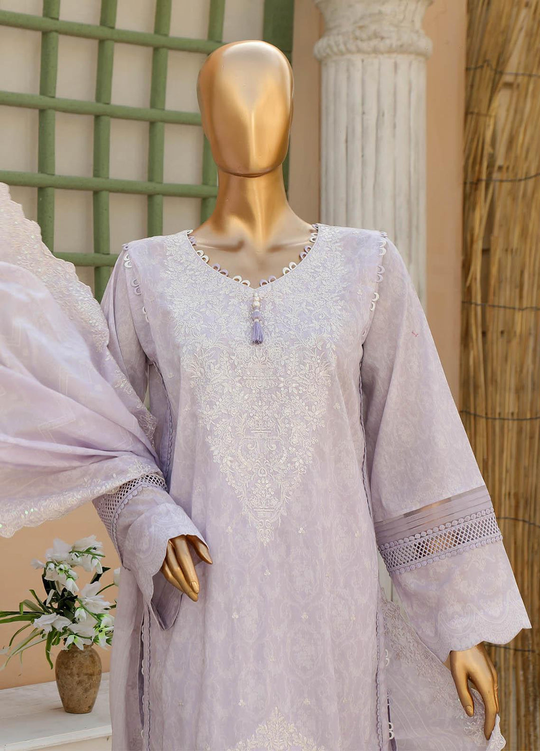 HZ Textiles Embroidered Lawn Suits Unstitched 3 Piece HZ23PCH-3 PEC-2316 - Summer Collection