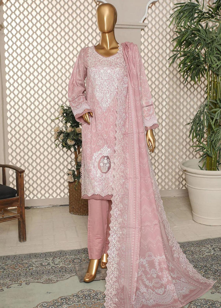 HZ Textiles Embroidered Lawn Suits Unstitched 3 Piece HZ23PCH-4 PEC-2317 - Summer Collection