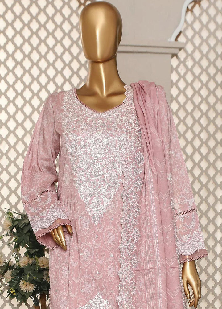 HZ Textiles Embroidered Lawn Suits Unstitched 3 Piece HZ23PCH-4 PEC-2317 - Summer Collection