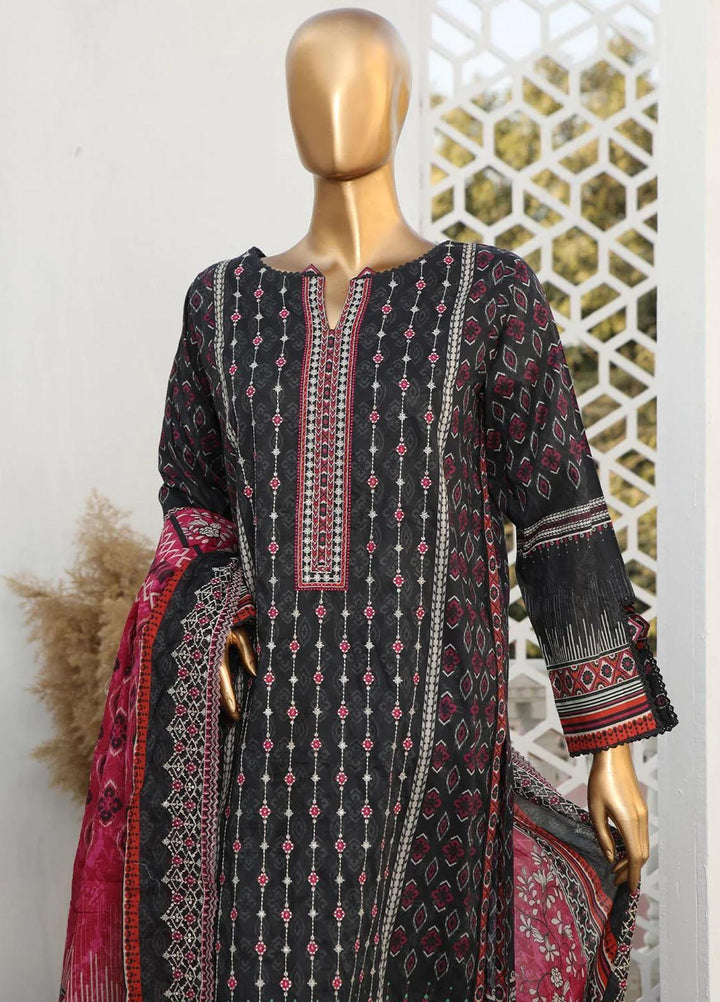 HZ Textiles Embroidered Lawn Suits Unstitched 3 Piece HZ23PCH-4 PEC-0251 - Summer Collection