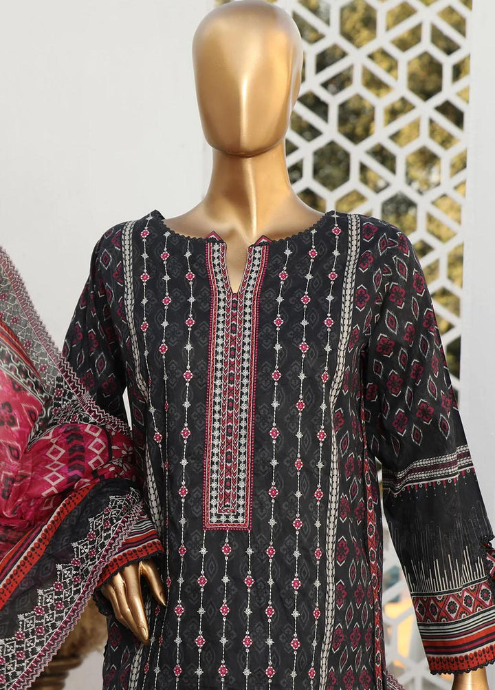 HZ Textiles Embroidered Lawn Suits Unstitched 3 Piece HZ23PCH-4 PEC-0251 - Summer Collection