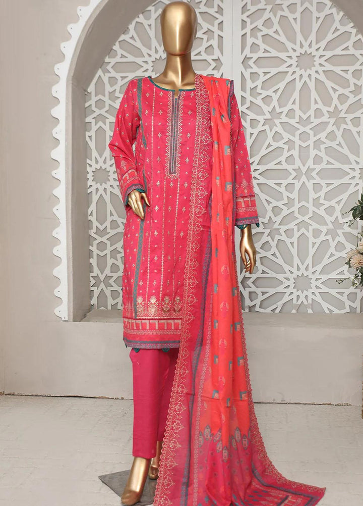 HZ Textiles Embroidered Lawn Suits Unstitched 3 Piece HZ23PCH-4 PEC-0257 - Summer Collection