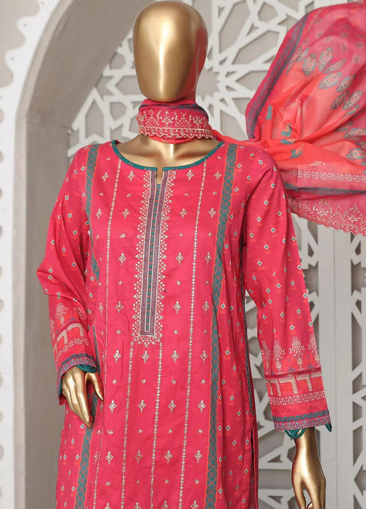 HZ Textiles Embroidered Lawn Suits Unstitched 3 Piece HZ23PCH-4 PEC-0257 - Summer Collection