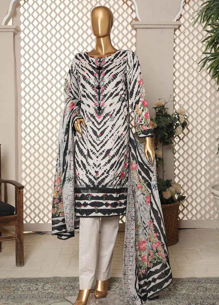HZ Textiles Embroidered Lawn Suits Unstitched 3 Piece HZ23PCH-5 PEC-2314 - Summer Collection
