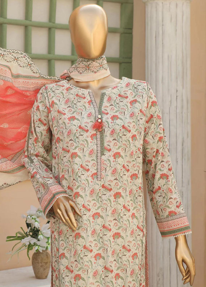 HZ Textiles Embroidered Lawn Suits Unstitched 3 Piece HZ23PCH-5 PEC-2320 - Summer Collection
