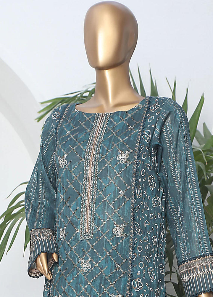 HZ Textiles Embroidered Lawn Suits Unstitched 3 Piece HZ23PD PEC-46 - Summer Collection