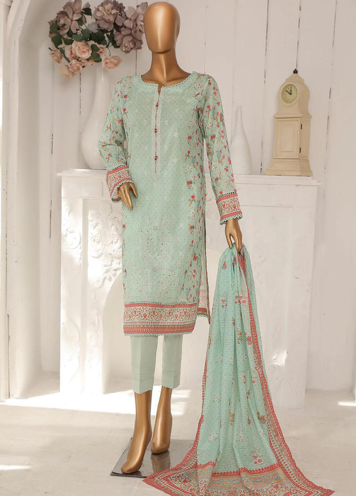 HZ Textiles Embroidered Lawn Suits Unstitched 3 Piece HZ23EK PEC-2360 - Summer Collection