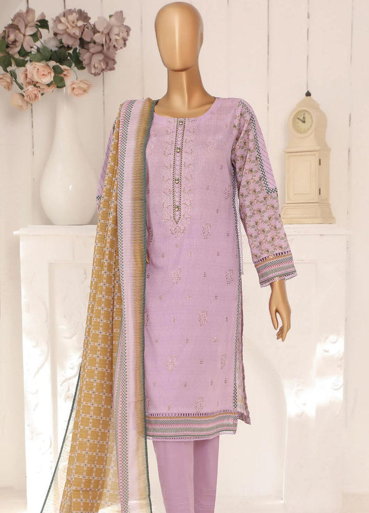 HZ Textiles Embroidered Lawn Suits Unstitched 3 Piece HZ23EK PEC-2365 - Summer Collection