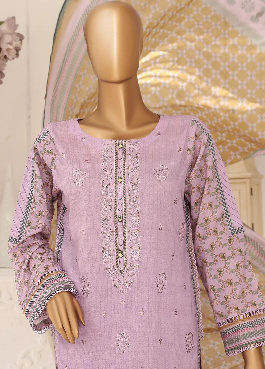 HZ Textiles Embroidered Lawn Suits Unstitched 3 Piece HZ23EK PEC-2365 - Summer Collection