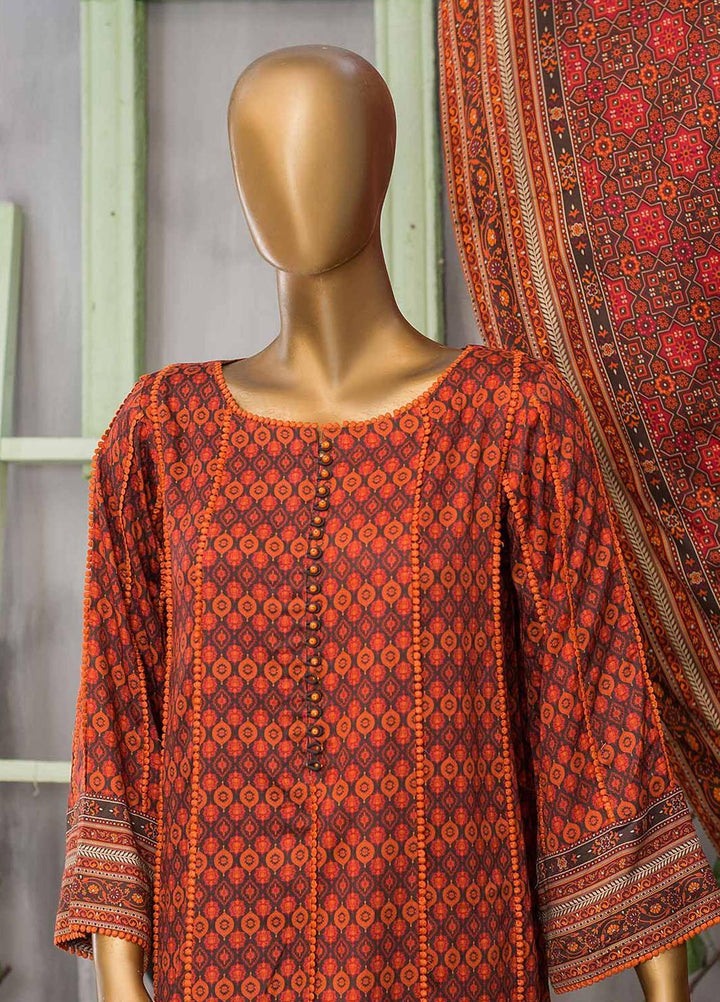 HZ Textiles Printed Viscose Suits Unstitched 3 Piece HZ22WS PSW-07 - Winter Collection