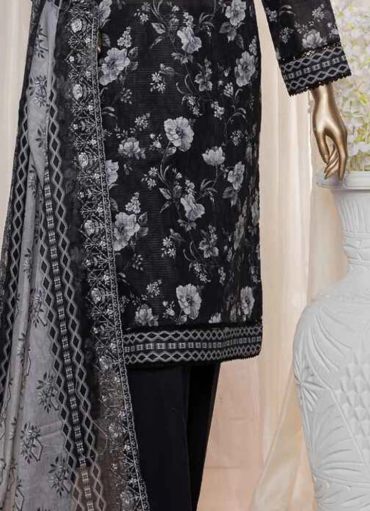 HZ Textiles Pret Embroidered Lawn 3 Piece Suit REC-124