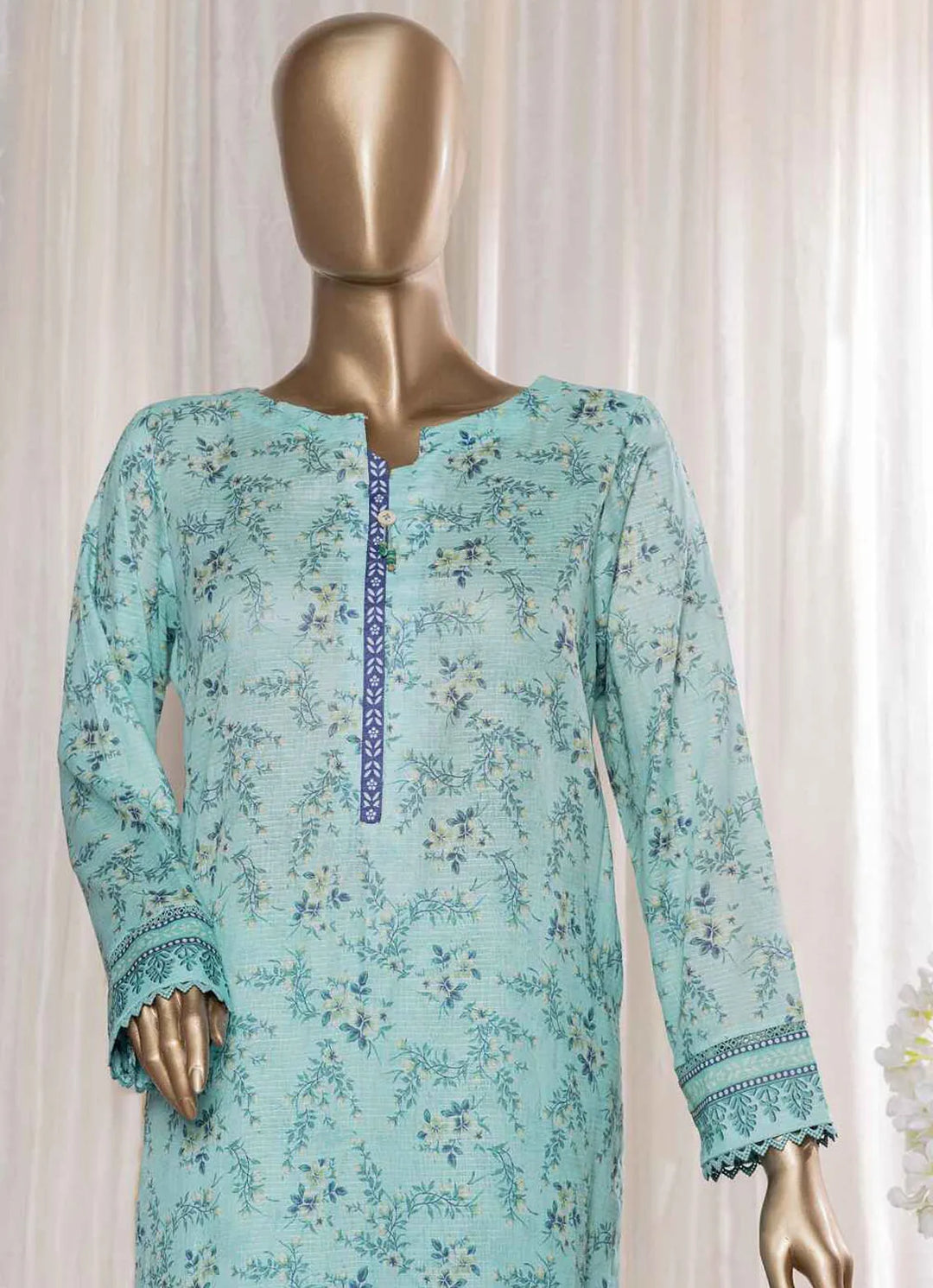 HZ Textiles Pret Embroidered Lawn 3 Piece Suit REC-130