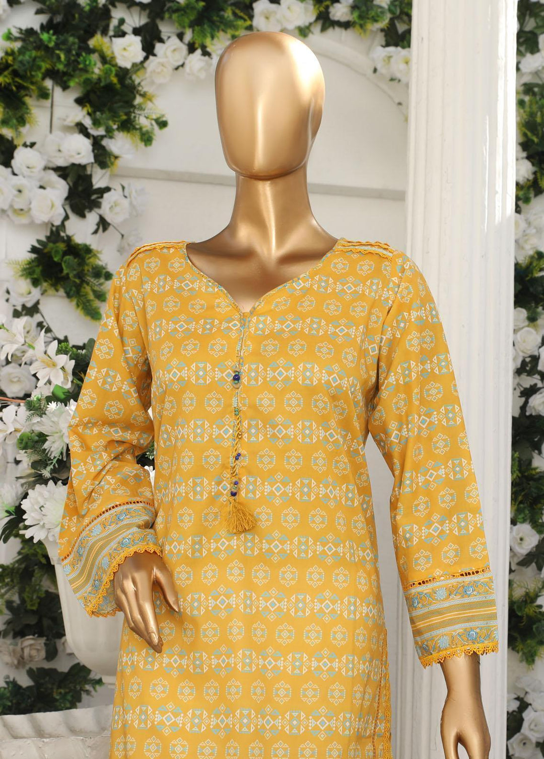 HZ Textiles Pret Printed Lawn Kurti HZ23OT D-13