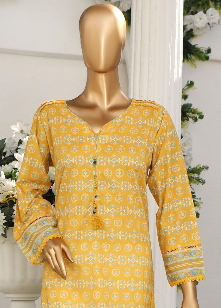 HZ Textiles Pret Printed Lawn Kurti HZ23OT D-13