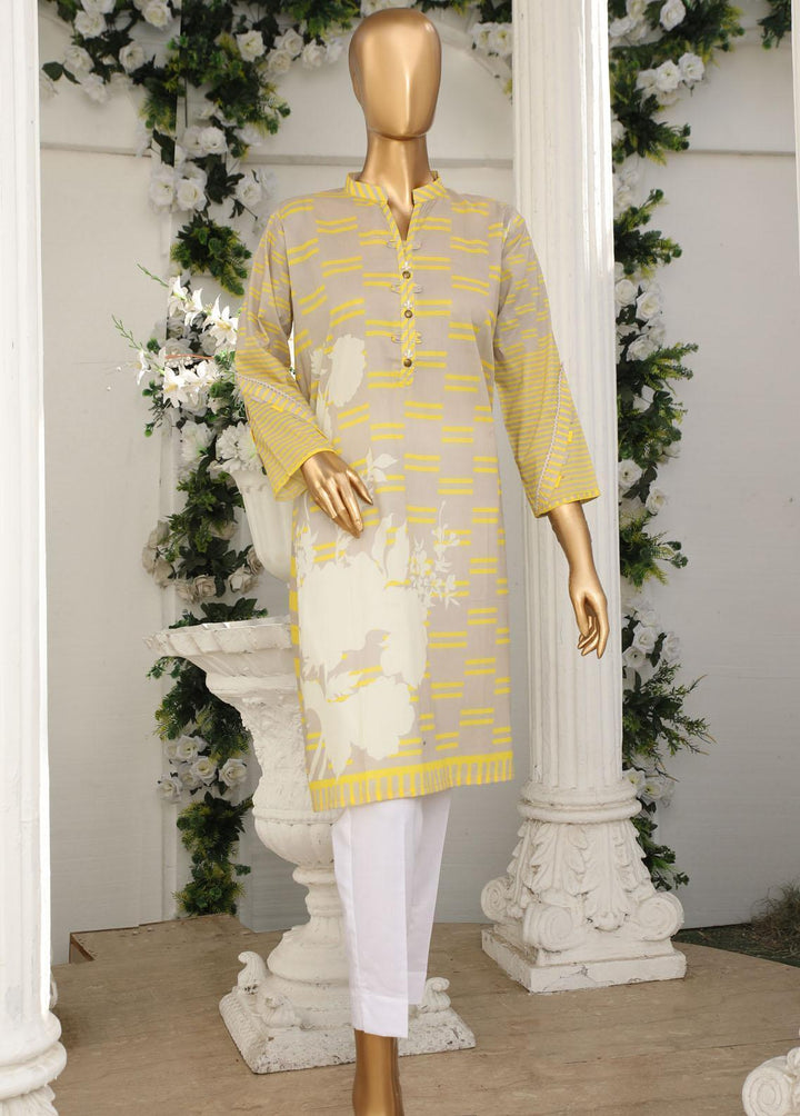 HZ Textiles Pret Printed Lawn Kurti HZ23OT D-15