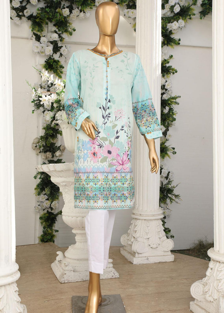 HZ Textiles Pret Printed Lawn Kurti HZ23OT D-17