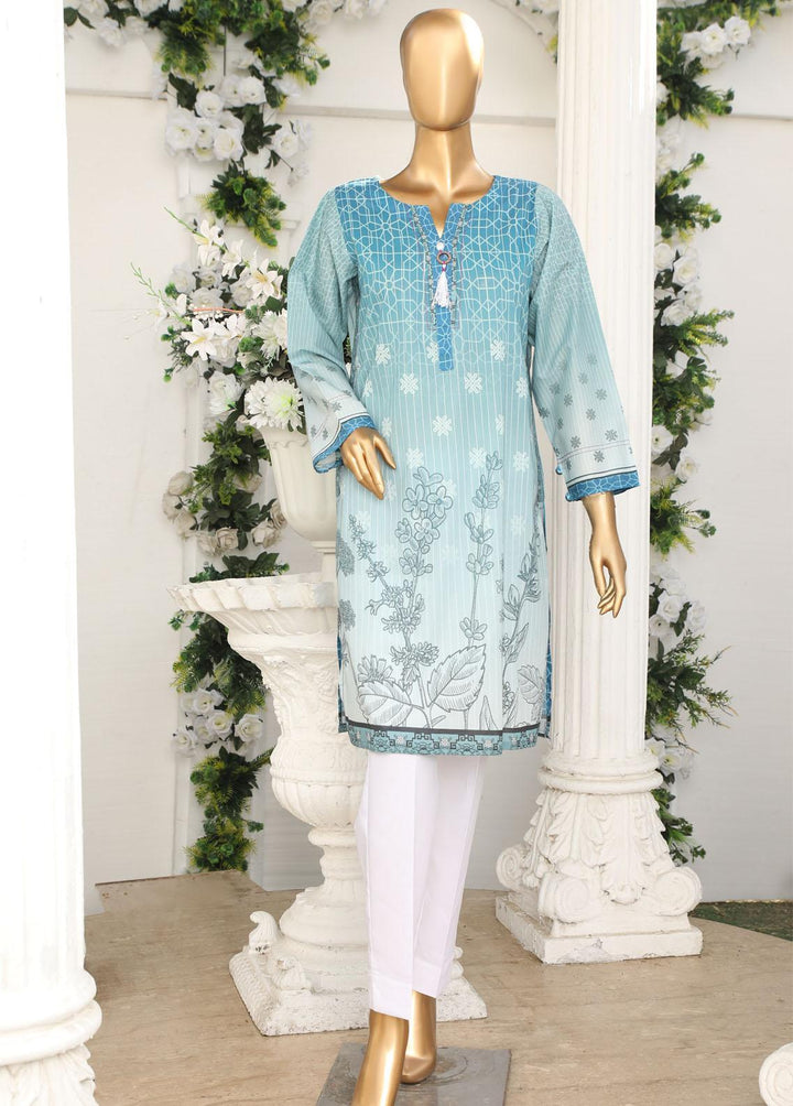 HZ Textiles Pret Printed Lawn Kurti HZ23OT D-18