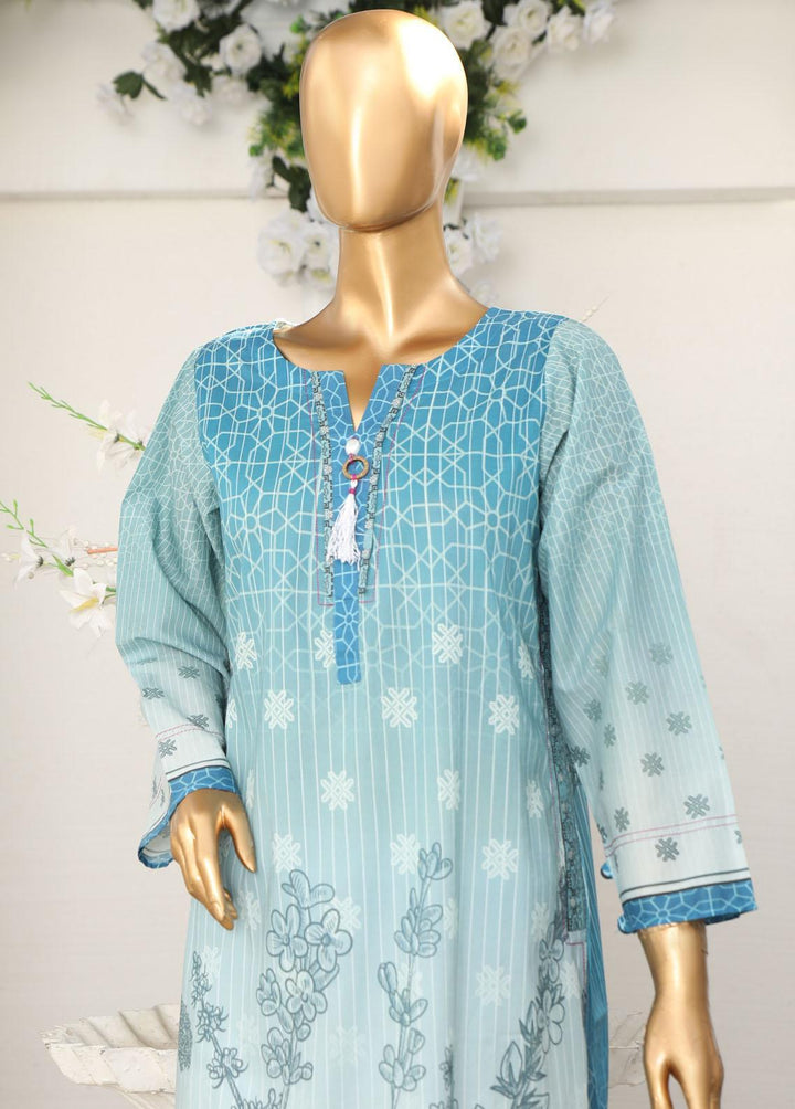 HZ Textiles Pret Printed Lawn Kurti HZ23OT D-18