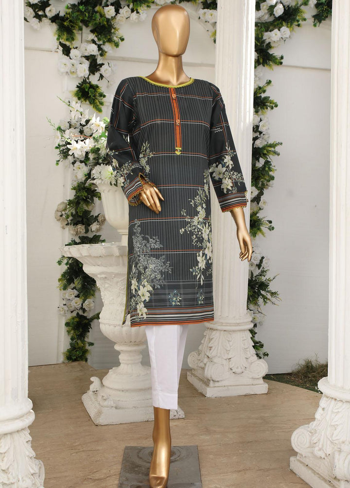 HZ Textiles Pret Printed Lawn Kurti HZ23OT D-19