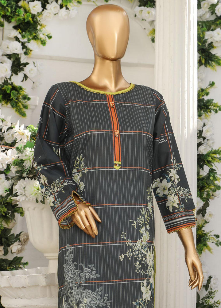 HZ Textiles Pret Printed Lawn Kurti HZ23OT D-19