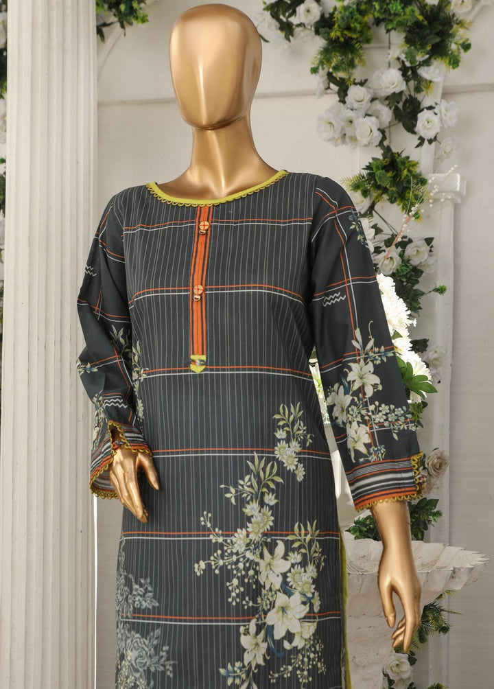 HZ Textiles Pret Printed Lawn Kurti HZ23OT D-19