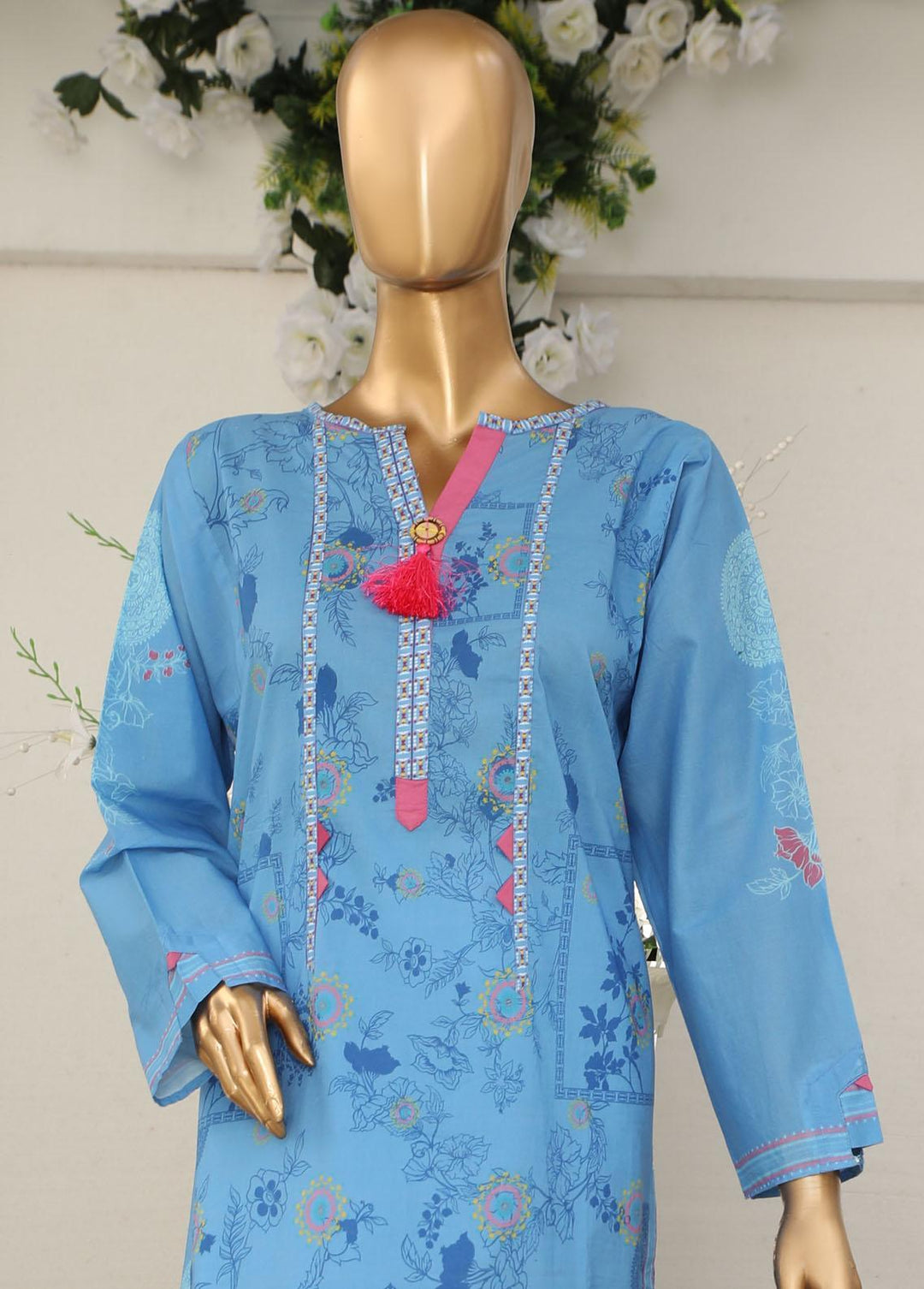 HZ Textiles Pret Printed Lawn Kurti HZ23OT D-20