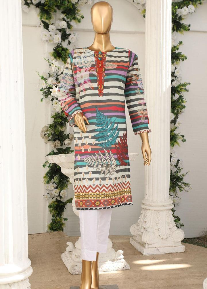 HZ Textiles Pret Printed Lawn Kurti HZ23OT D-21