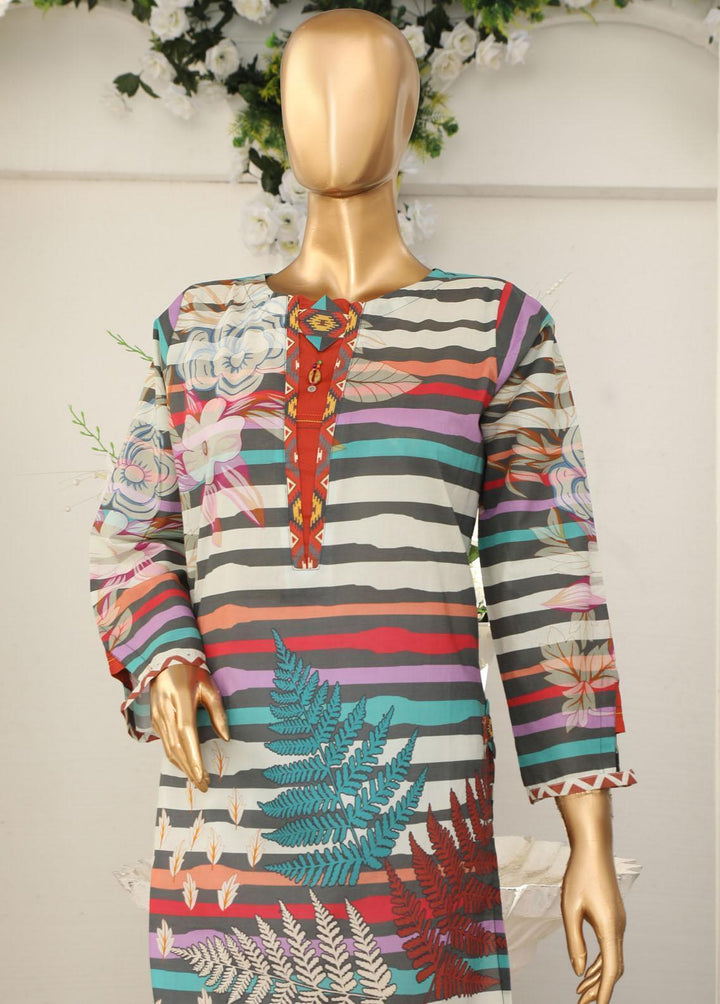 HZ Textiles Pret Printed Lawn Kurti HZ23OT D-21