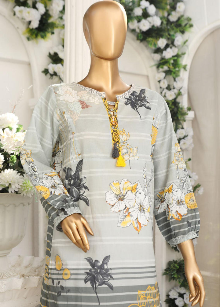 HZ Textiles Pret Printed Lawn Kurti HZ23OT D-22