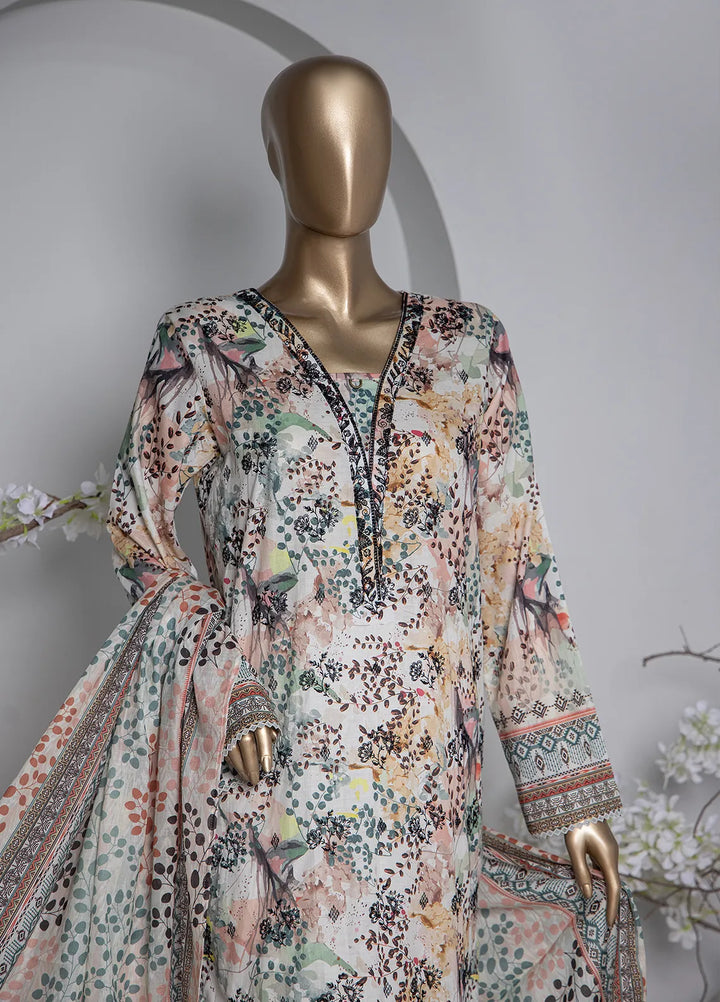 HZ Textiles Pret Printed Lawn 3 Piece Suit PDE-802