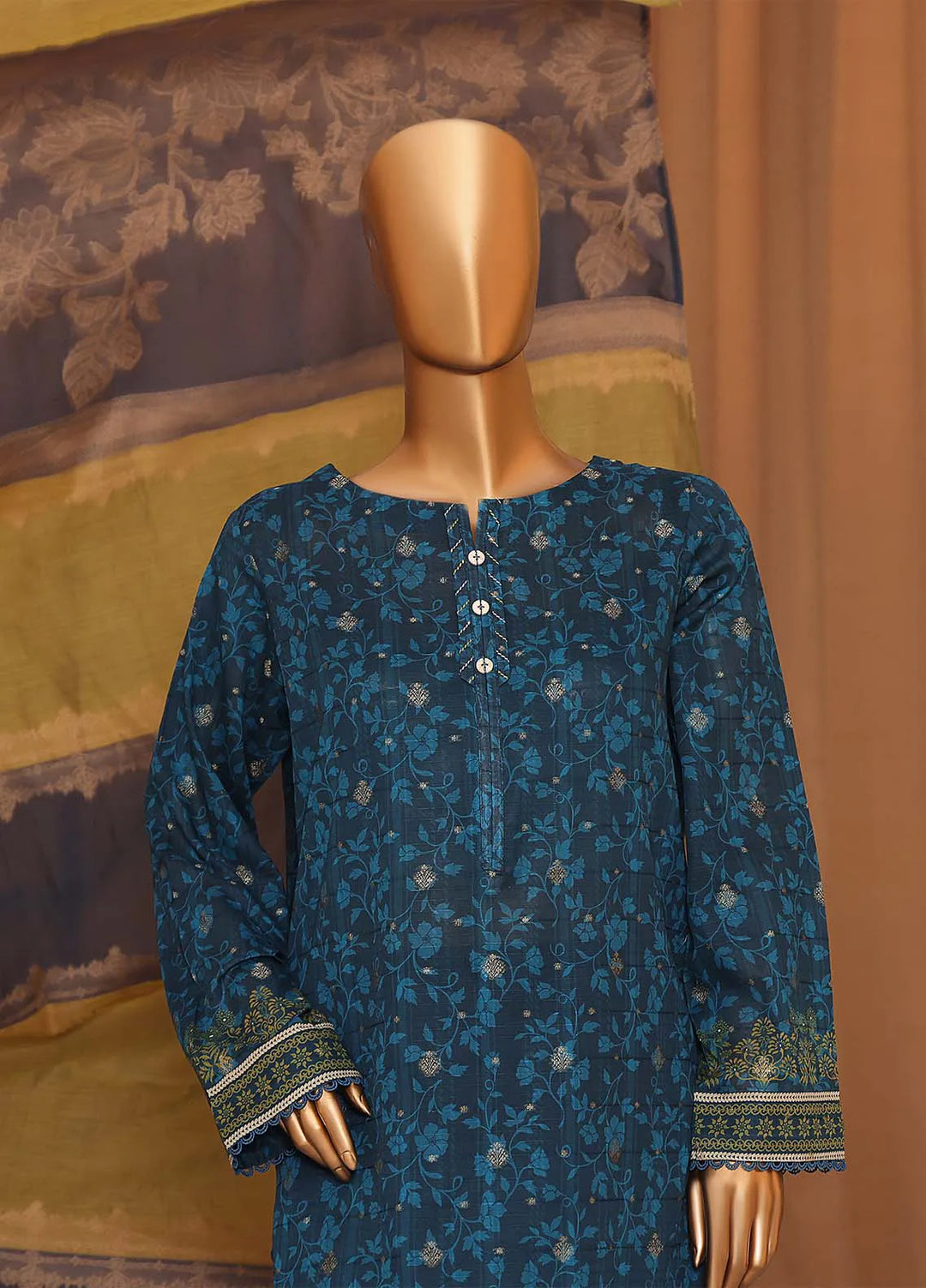 Hz Textiles Printed Cotton Suits Unstitched 3 Piece HZ24TJ TJS-1145 - Fall Collection