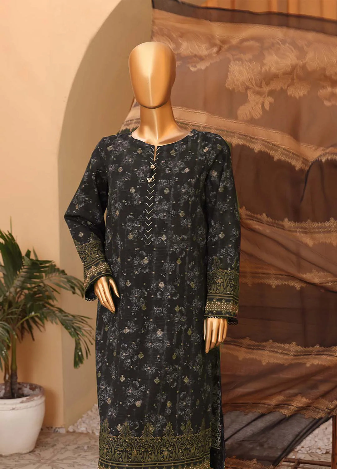 Hz Textiles Printed Cotton Suits Unstitched 3 Piece HZ24TJ TJS-1146 - Fall Collection