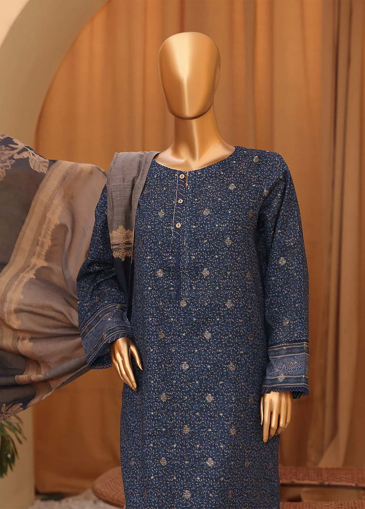 Hz Textiles Printed Cotton Suits Unstitched 3 Piece HZ24TJ TJS-1147 - Fall Collection