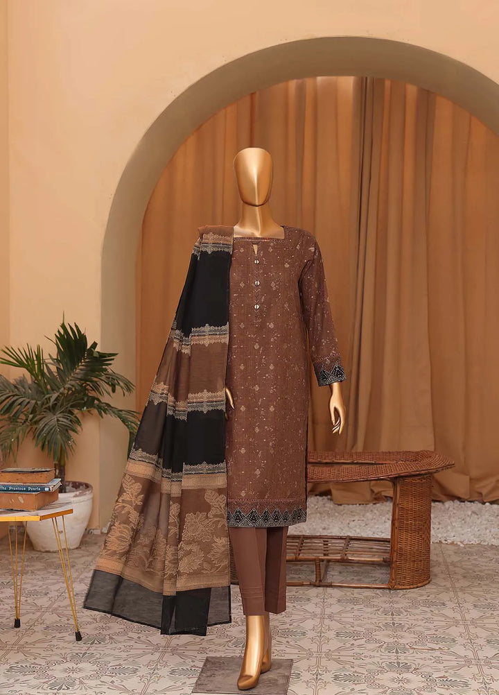 Hz Textiles Printed Cotton Suits Unstitched 3 Piece HZ24TJ TJS-1149 - Fall Collection