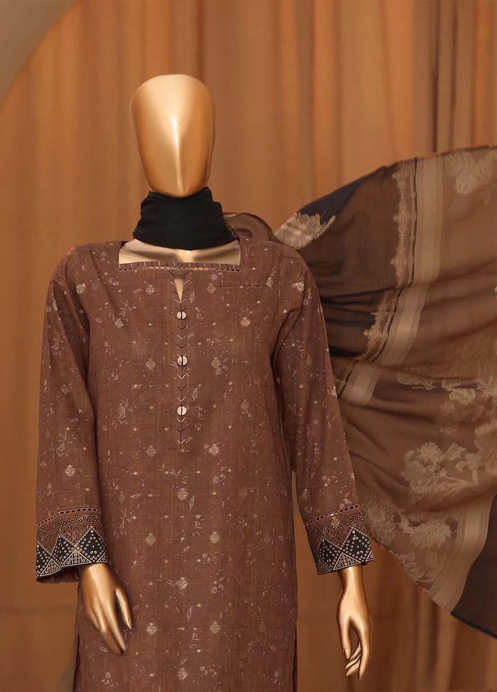 Hz Textiles Printed Cotton Suits Unstitched 3 Piece HZ24TJ TJS-1149 - Fall Collection