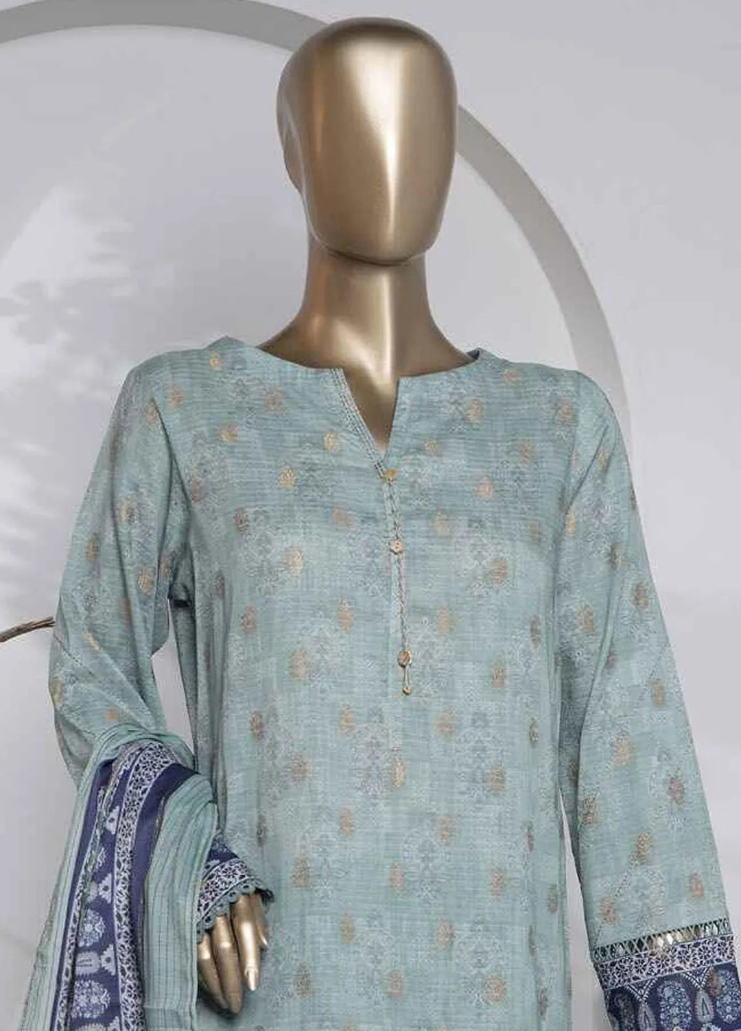 Hz Textiles Printed Jacquard Suit Unstitched 3 Piece HZ24TJ P-1031 - Winter Collection