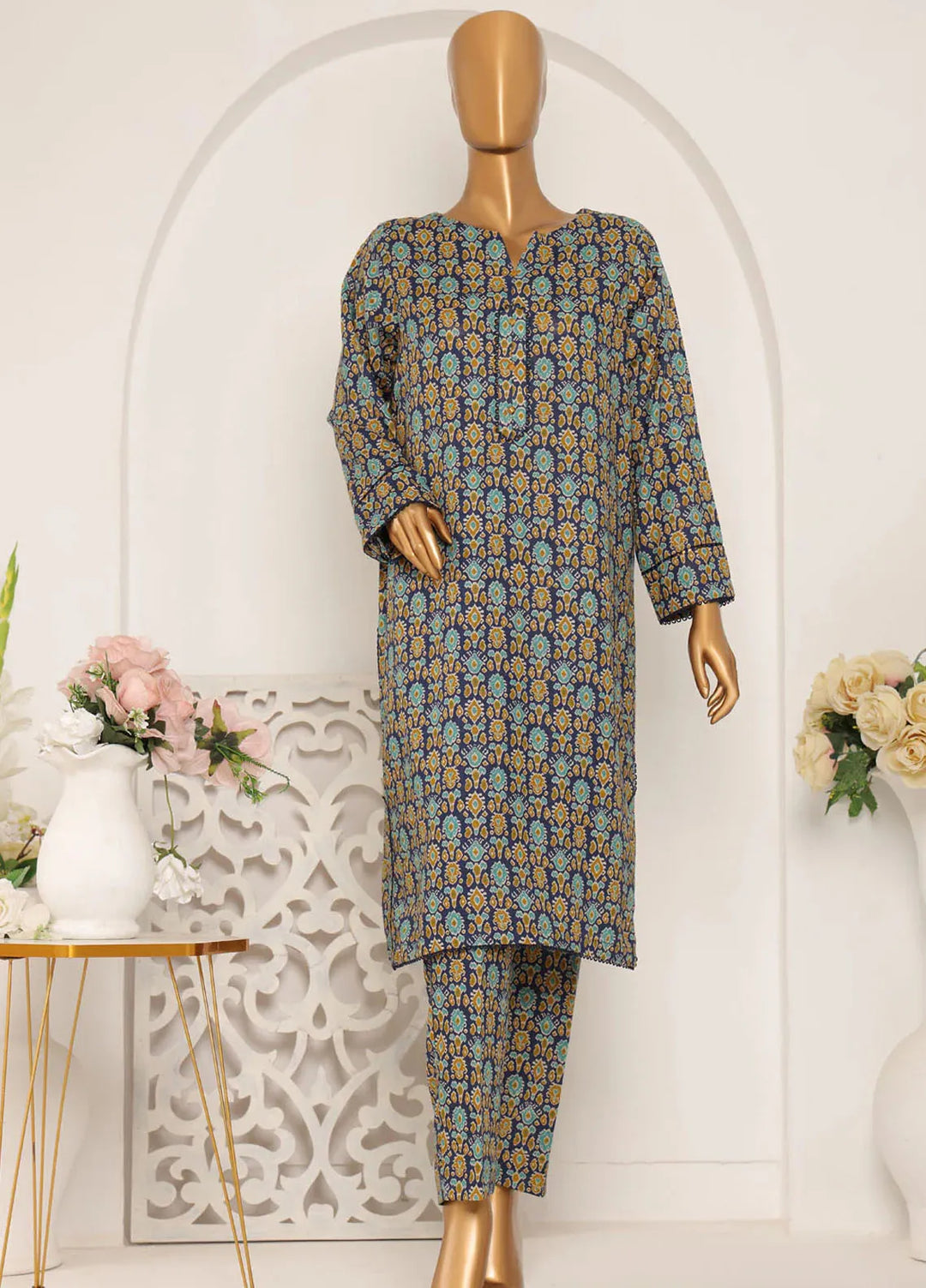 HZ Textiles Printed Khaddar Suits Unstitched 2 Piece HZ25KS KSP-21B - Winter Collection