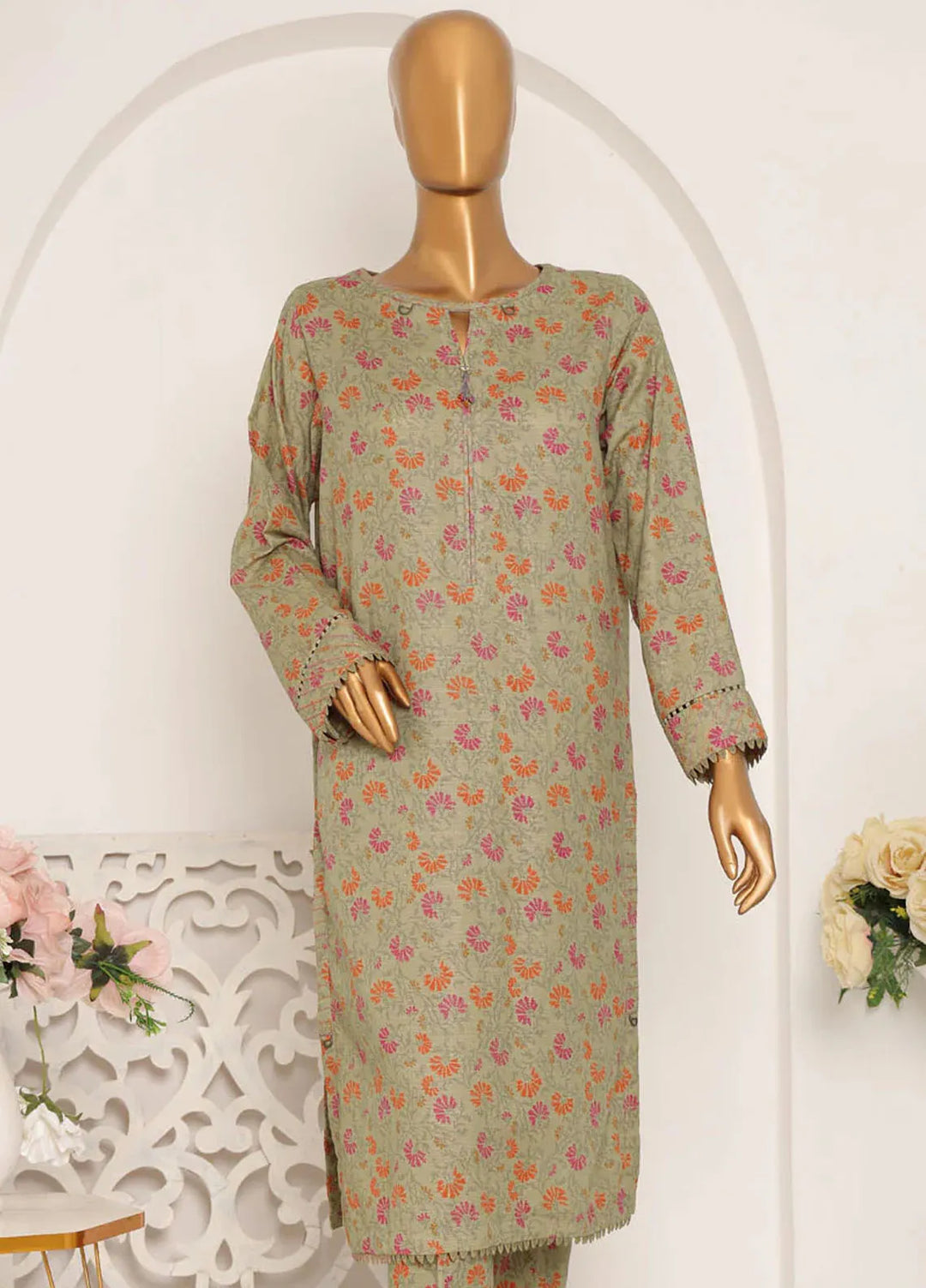 HZ Textiles Printed Khaddar Suits Unstitched 2 Piece HZ25KS KSP-23B - Winter Collection