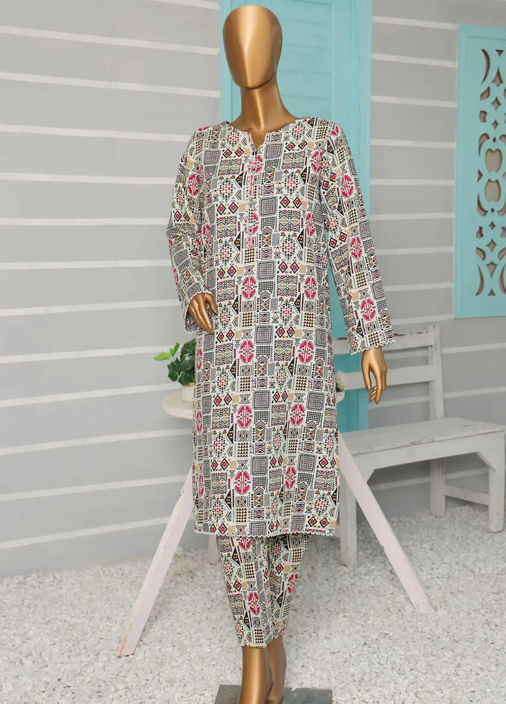 HZ Textiles Printed Khaddar Suits Unstitched 2 Piece HZ25KS KSP-25 - Winter Collection