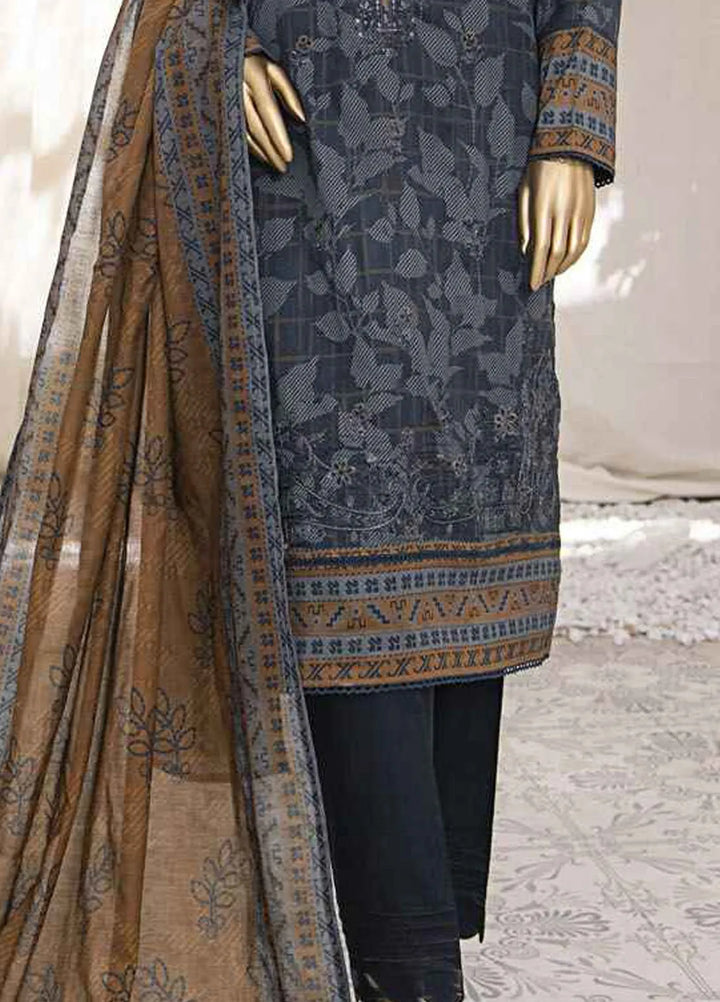 HZ Textiles Printed Lawn Suits Unstitched 3 Piece HZ25MM MEK-237 - Summer Collection