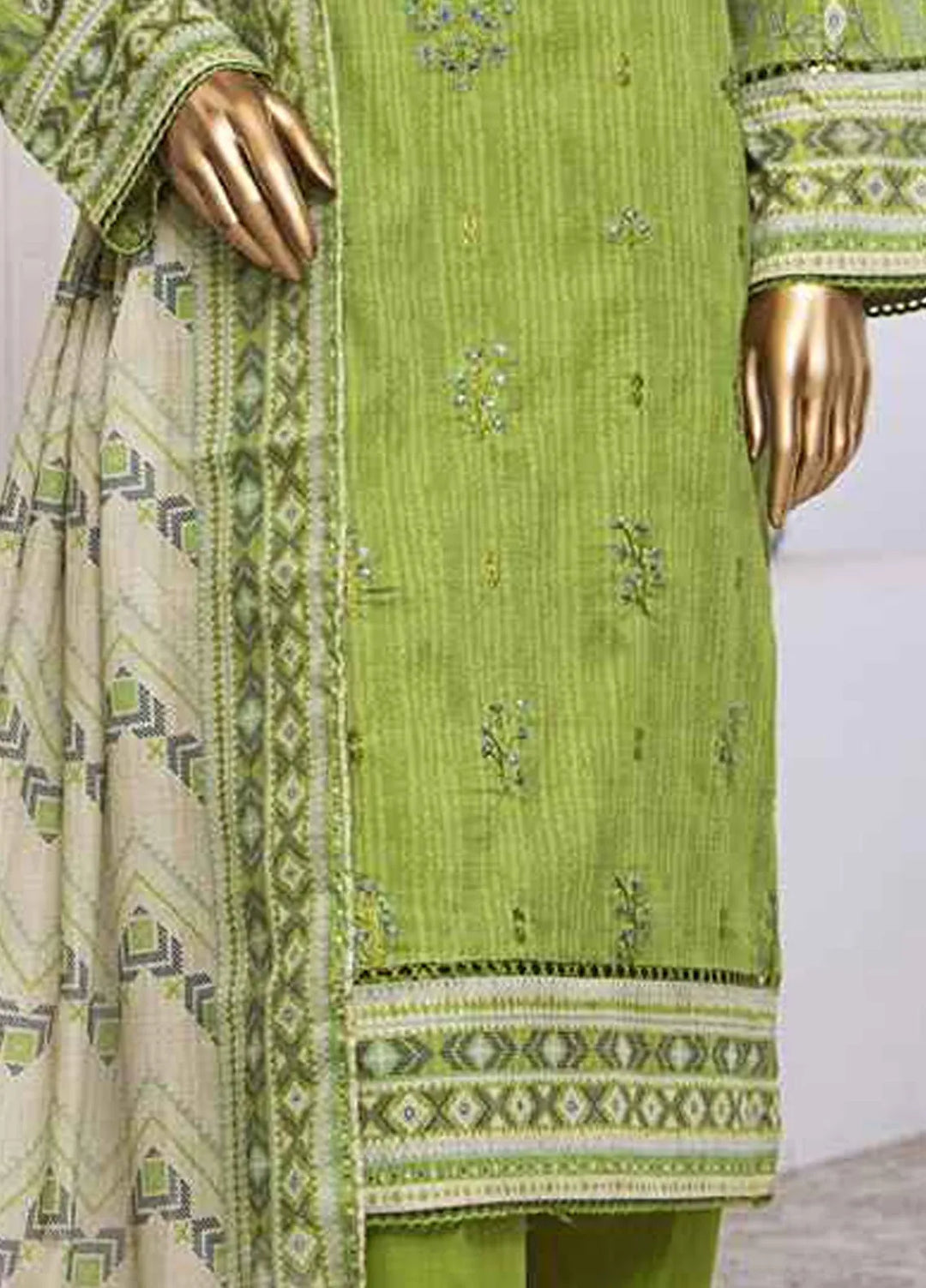 HZ Textiles Printed Lawn Suits Unstitched 3 Piece HZ25MM MEK-239 - Summer Collection