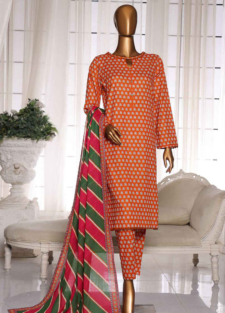 HZ Textiles Printed Lawn Suits Unstitched 3 Piece HZ25OL OC-04 - Summer Collection
