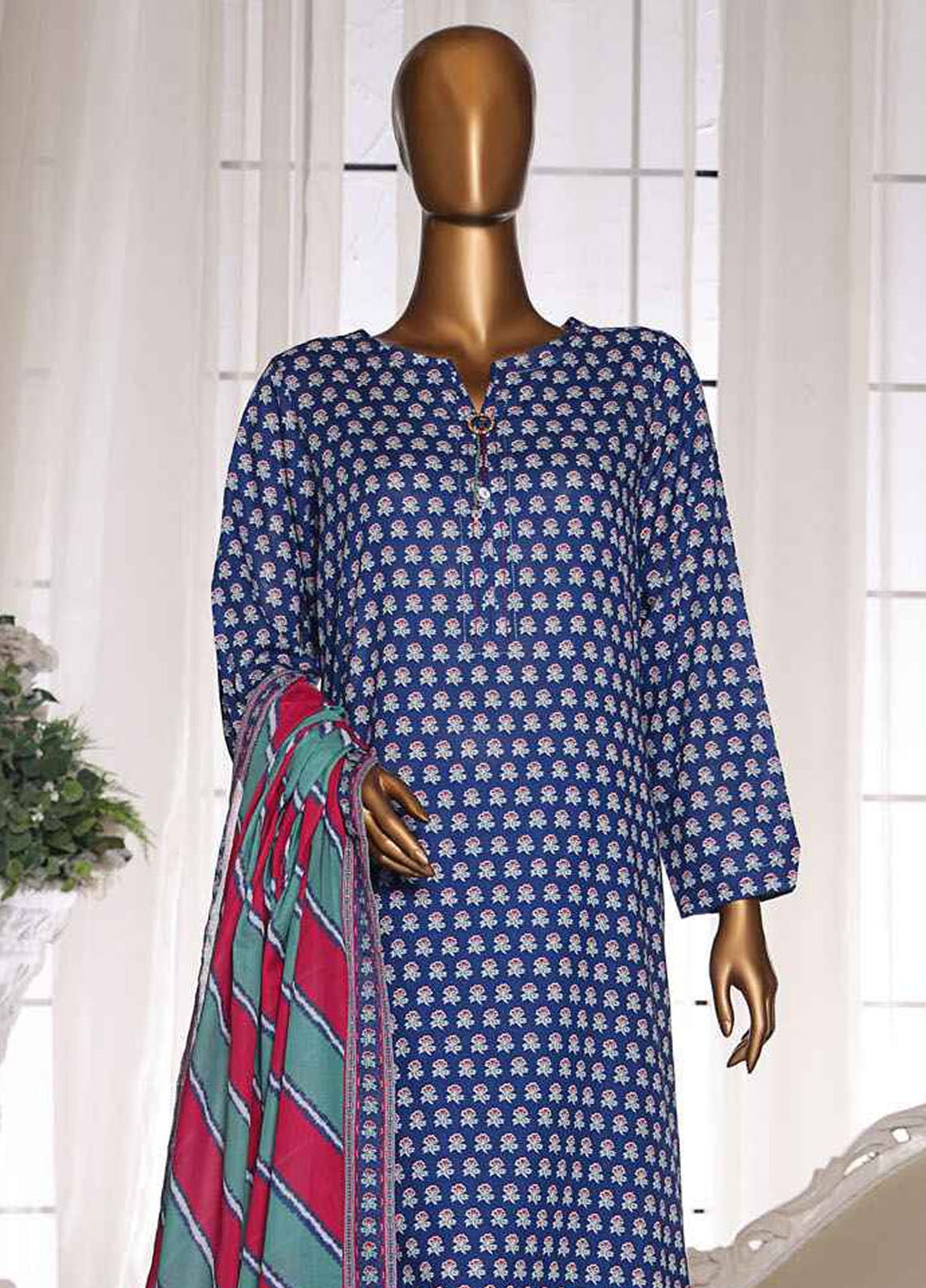 HZ Textiles Printed Lawn Suits Unstitched 3 Piece HZ25OL OC-05 - Summer Collection